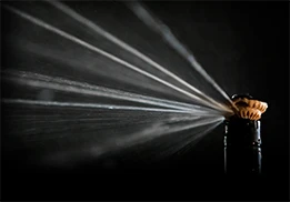 Rain Bird&rsquo;s R-VAN 18 Rotary Nozzle Spraying Water