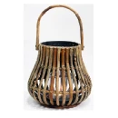 Thumbnail 1 of Фенер Натурал/Тъмно сив-Lantern Natural/Dark Grey D37H35см-Incl Glass