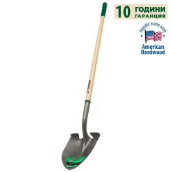 Снимка на Заострена права лопата  с дървена дръжка – TRUPER