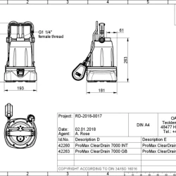 Снимка на Дренажна помпа за чиста вода OASE ProMaxDrain 7000
