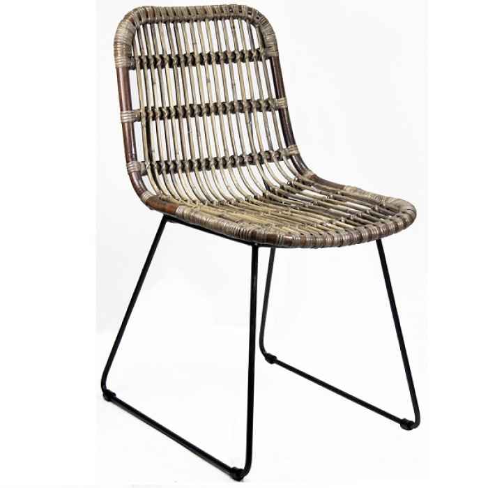 Стол Трапезен Кафяв-Chair Dining Metal/Rattan Brown 46X57H84см-NXQZf.jpeg